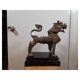 Bronze Mythical Beast Statue on Stand