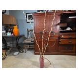 Tall Vase With Curly Wood Branches
