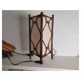 Bamboo Frame Table Lamp With Fabric Shade