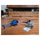 Two Die-Cast Model Helicopters
