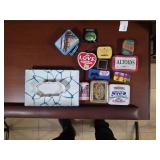 11 Assorted Tin Containers