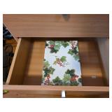 Wooden Storage Box With Assorted Items