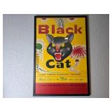 Framed Black Cat Firecracker Poster