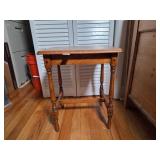 Wooden Side Table With Turned Legs