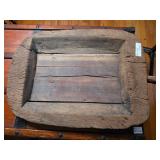 Antique Hand-Carved Wooden Dough Bowl