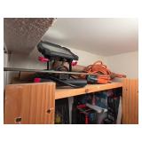 Work Light, Extension Cord, and Tools