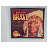 Framed Pala Brave Valencias Label Art