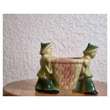 Ceramic Figurine Planter with Two Figures