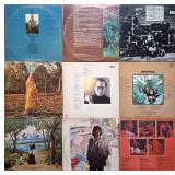 Nine Vintage Vinyl LP Records