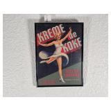 Kreme De Koke Advertising Sign