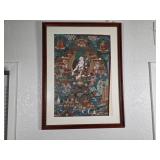 Framed Tibetan Thangka Painting