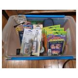 Plastic Bin With Assorted Novelty Items