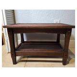 Wooden Two-Tier Rectangular Table