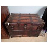 Frank A. Stallman Wood and Metal Trunk