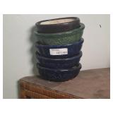 Five Ceramic Planter Bowls