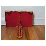 Gold and Red Ornate Decorative Stand