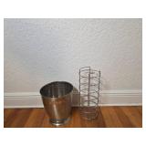 Stainless Steel Bucket and Wire Organizer