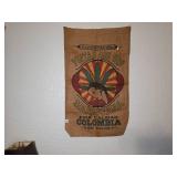 Colombian Burlap Coffee Sack Wall Art