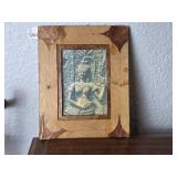 Framed Buddha Artwork with Decorative Border