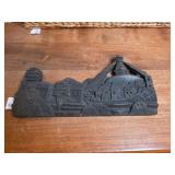 Carved Black Wall Hanging Landscape