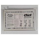 Framed Culinary Cooking Guide Print
