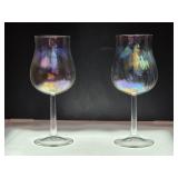 Iridescent Glass Mid - Century Modern Goblets