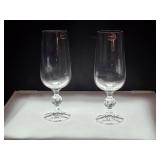 Bohemia Glass Crystal Stemware Set of Two