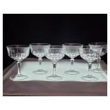 Six Mid - Century Crystal Coupes