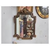 Vintage gold - colored Wall Mirror - Ornate Frame