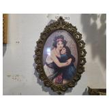 Oval Portrait of Mother and Daughter