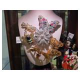 Various Nature Inspired Rhinestone Brooches