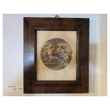 Pastorale Landscape Print Summer in Wood Frame