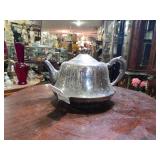 Vintage Patina Silver - plated Teapot w/ Lid