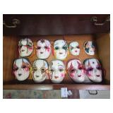 Decorative Ceramic Masks w/ Glitter Details