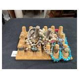 Jewelry Display w/ Assorted Bracelets & Rings