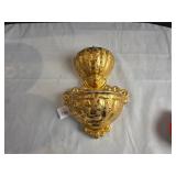 Gold - Colored Wall - Mounted Ceramic Vessel