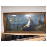 Vintage Lithograph Christ on the Mount of Olives