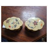 Decorative Stone Boxes w/ Floral Inlay