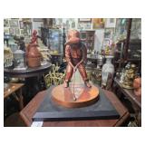 Bronze Golfer "Putter Boy" Figurine on Black Bas