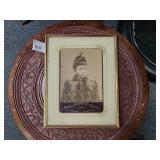 Antique Photo of Woman wearing a fur coat by