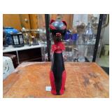 Novelty wine Bottle designed as Cat w/ Red