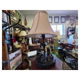 Table Lamp w/ Bronze Cherub Base