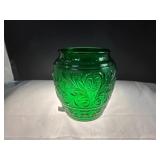 Anchor Hocking Sandwich Forest Green Glass Vase