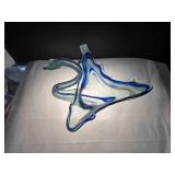 Vintage Sooner Hand Blown Glass Sommerso Art Swan