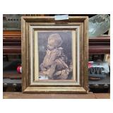 Framed Artwork w/ Gold - Tone Frame