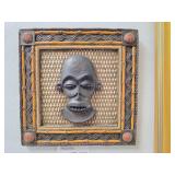 Hand - Carved Tribal Wooden Mask Wall Art