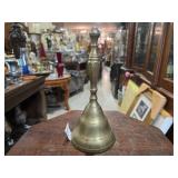 Vintage Brass Hand Dinner Bell w/ Finial Top