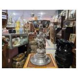 French Silver Plate Comport w/ Cherub Figurine