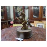 Bronze - Colored Unicorn Figurine on Round Base