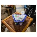 Butterfly Shaped Enamel Trinket Box